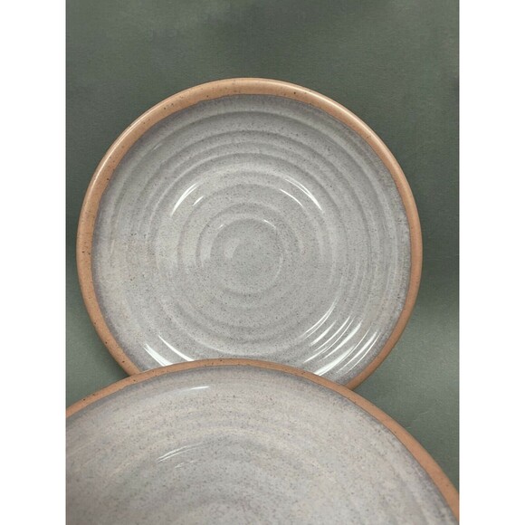 100% Melamine Salad Plates Shatter Proof Dishwasher Safe Brown Purple Lot of 6 - Picture 2 of 5